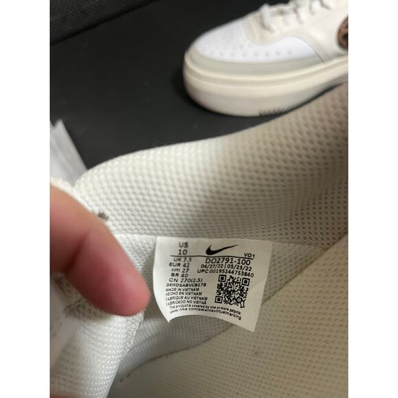 Nike Court Vision Alta Leopard Swoop Leather Lace-Up Sneakers Womens Size 10 - Picture 7 of 7